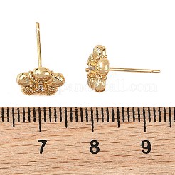 Pendientes de botón de latón con micro circonitas cúbicas de Shegrace&nbsp;XGRQ4N782-711G
