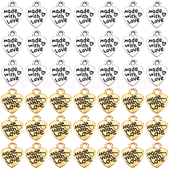 100 pz 2 stili pendenti in lega di stile tibetano&nbsp;TIBE-SC0002-63