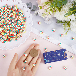 200шт бусины из полимерной глины ручной работы CLAY-SC0001-64A