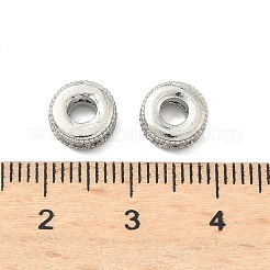 Perle di zirconi cubici trasparenti in micro pavè di ottone&nbsp;ZIRC-I038-31P