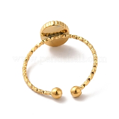 Ионное покрытие (IP) нержавеющая сталь 304 овальный безель чашечка кольца настройки RJEW-H136-04G