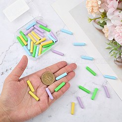 40 Stück 4 Farben Legierung Kordelende&nbsp;FIND-GF0008-47B