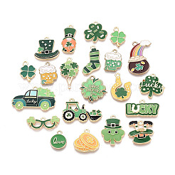 Подвески из эмалированного сплава в честь Дня Святого Патрика&nbsp;ENAM-T091-53M-G