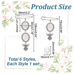 Набор для изготовления пустых овальных тибетских подвесок своими руками&nbsp;JEWB-AR00001