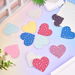 16 шт. 8 цвета закладки в форме сердца из искусственной кожи&nbsp;AJEW-TA0002-61