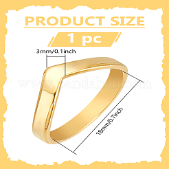 1 anello a chevron in acciaio inossidabile con zircone blu per donna - gioielli eleganti&nbsp;RJEW-LP0001-15A