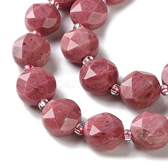 Природные родонит бисер нитей G-C116-A179-01A