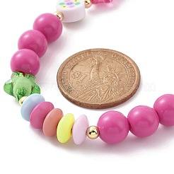 Ремешок для мобильного телефона с круглым и звездчатым ремешком из акрилового бисера HJEW-JM00815