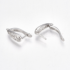 Латунные серьги-кольца с застежкой сзади KK-S350-070P