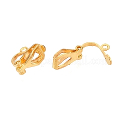 アイロン製クリップ式イヤリングパーツ  ゴールドカラー  12x6x10mm  穴：1.5mm&nbsp;X-KK-R071-06G