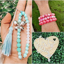 100шт 2 стиля имитация жемчуга акриловые бусины OACR-YW0002-59