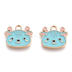 Подвески из эмалевого сплава с покрытием из легкого золота&nbsp;ENAM-T009-84A-RS