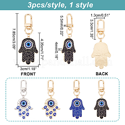 4 шт. 4 стиля сплав эмаль турецкий кулон от сглаза украшение KEYC-AR0001-14
