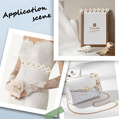 1 ярд вышитого цветка из полиэстерового кружева&nbsp;OCOR-GF0002-55