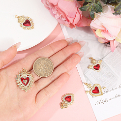 5 шт. 5 стиля латунных эмалевых подвесок&nbsp;KK-CA0002-82