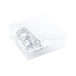 24 Stück 4 Stile verstellbare Fingerringe aus 304 Edelstahl&nbsp;DIY-FS0010-54