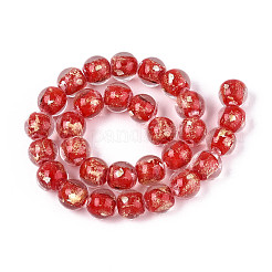 Ручной работы золотые и серебряные шарики фольги стекла&nbsp;FOIL-N030-03A-01G