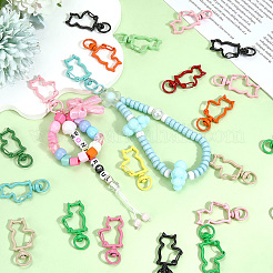 30 шт. окрашенные распылением экологически чистые карабины из сплава с поворотными крючками FIND-SC0016-41