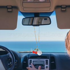 2 шт. подвесные украшения из вишневого сплава и стекла&nbsp;HJEW-DR00234