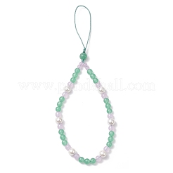 Ремешки для мобильных телефонов из натурального и окрашенного малайзийского нефрита&nbsp;HJEW-JM03426