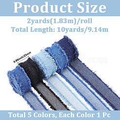 5 Stück Baumwollbänder in 5 Farben&nbsp;SRIB-CY0001-34