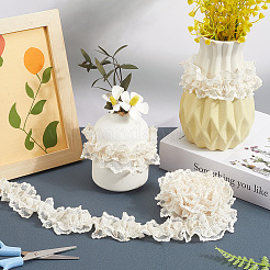 Хлопковая плиссированная эластичная кружевная лента OCOR-WH20006-30B