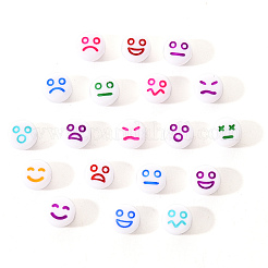 Белые непрозрачные акриловые бусины&nbsp;MACR-YW0001-20A