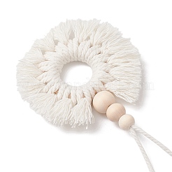 Ручная работа хлопковый макраме кольцо подвеска украшения&nbsp;HJEW-JM02843