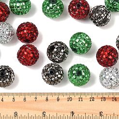 Акриловые бусины из стразов на рождественскую тематику OACR-L020-01