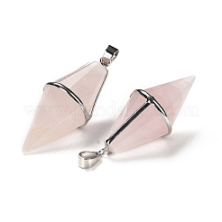 Естественно розового кварца отметил кулоны G-F763-04P-06