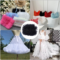 3 ярд плиссированной кружевной отделки из полиэстера OCOR-GF0003-99B-03