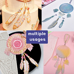 Изготовление подвесок из плетеной сети/паутины своими руками DIY-SC0001-12