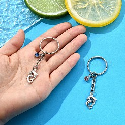 2шт. брелок из сплава стекла ко Дню святого Валентина&nbsp;KEYC-YW00188