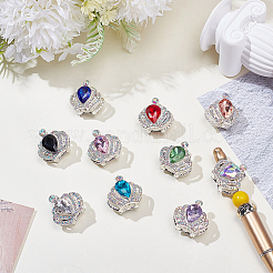 10 шт. двухцветные стеклянные бусины из сплава&nbsp;ALRI-AR0001-11