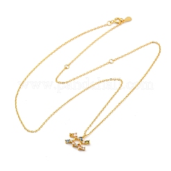 925 серебряная подвеска в виде созвездия с разноцветными кубическими цирконами&nbsp;STER-R009-01G-12