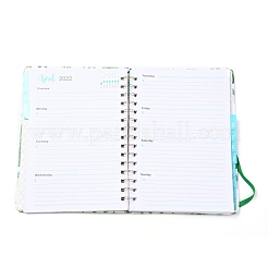2022 блокнот на спирали с вкладками на 12 месяца&nbsp;AJEW-H132-01B