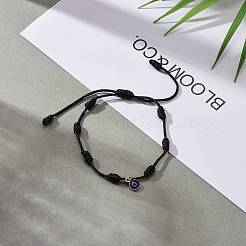 Регулируемые браслеты с шармом из нейлоновой нити X-BJEW-JB06274-01