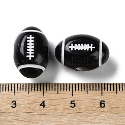 Непрозрачные акриловые европейские бусины с распылением&nbsp;SACR-P031-28B-03