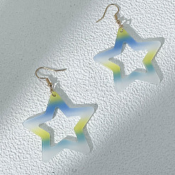 Sternohrringe aus Acryllegierung für Damen&nbsp;WG7A8ED-01