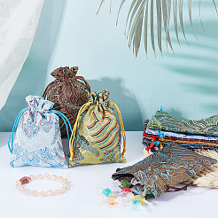 10шт. 10 стильных шелковых и парчовых мешочков ABAG-NB0001-86