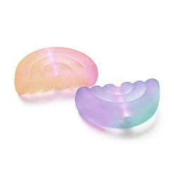 Прорезиненные светящиеся прозрачные акриловые бусины&nbsp;LACR-Q002-04