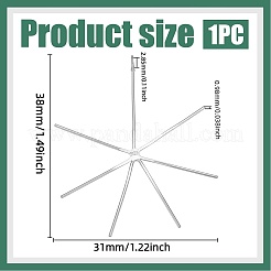 1 шт. 925 подвески из стерлингового серебра с 6 зубцами-коготками&nbsp;STER-WR0001-04P
