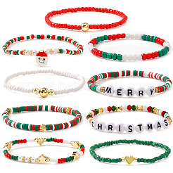 9 шт. рождественские эластичные браслеты из акрила&nbsp;QX4351-7