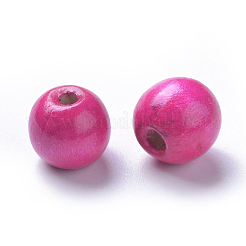 Perles en bois naturel teint&nbsp;WOOD-Q006-12mm-11-LF