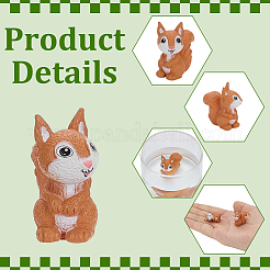 50 шт. декоративных фигурок из смолы в виде белки&nbsp;DJEW-ME0001-04