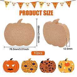 10 шт. МДФ деревянная пустая витрина украшения AJEW-BC0002-06A