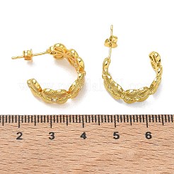 Aretes de latón con micro pavé de circonio cúbico para mujer&nbsp;KK-CBA760A-08G