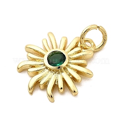 Солнце латунных микро проложить Цирконом подвески&nbsp;X-KK-C134-11G-02