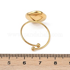 Настоящие позолоченные 18-каратным золотом компоненты манжетного кольца из нержавеющей стали 304 STAS-A191-12A-G