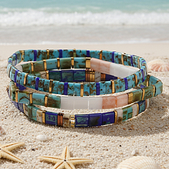 3 Stück sommerliches Strandarmband aus Glasperlen für Damen&nbsp;AA5917
